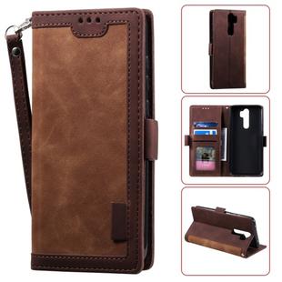 For Xiaomi Redmi Note 8 Pro Retro Splicing Horizontal Flip Leather Case with Card Slots & Holder & Wallet(Brown)