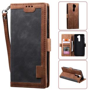 For Xiaomi Redmi Note 8 Pro Retro Splicing Horizontal Flip Leather Case with Card Slots & Holder & Wallet(Grey)
