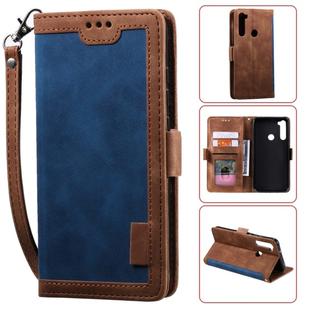 For Xiaomi Redmi Note 8T Retro Splicing Horizontal Flip Leather Case with Card Slots & Holder & Wallet(Blue)