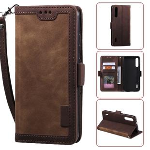 For Xiaomi 9 Lite Retro Splicing Horizontal Flip Leather Case with Card Slots & Holder & Wallet(Brown)