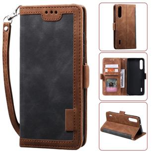 For Xiaomi 9 Lite Retro Splicing Horizontal Flip Leather Case with Card Slots & Holder & Wallet(Grey)