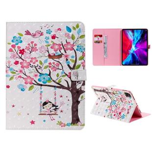 For iPad Pro 11 (2020) 3D Colored Drawing Horizontal Flip Leather Tablet Case with Holder & Card Slot & Wallet(Girl Under The Tree)
