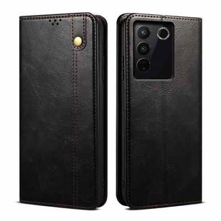 For vivo S16 Pro / S16 Oil Wax Crazy Horse Texture Leather Phone Case(Black)