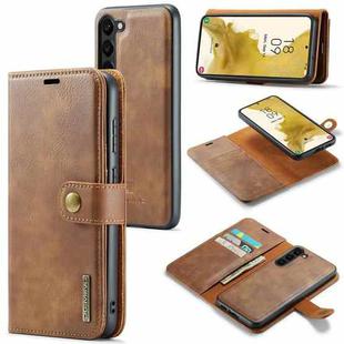For Samsung Galaxy S23 5G DG.MING Crazy Horse Texture Detachable Magnetic Leather Case(Brown)