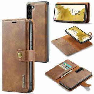 For Samsung Galaxy S23+ 5G DG.MING Crazy Horse Texture Detachable Magnetic Leather Case(Brown)