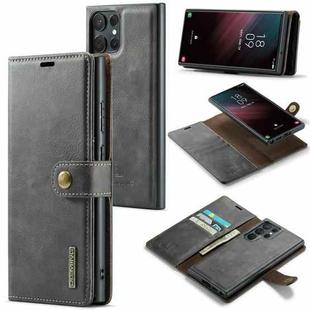 For Samsung Galaxy S23 Ultra 5G DG.MING Crazy Horse Texture Detachable Magnetic Leather Case(Grey)