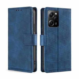 For Xiaomi Poco X5 Pro / Redmi Note 12 Pro Speed Skin Feel Crocodile Magnetic Clasp Leather Phone Case(Blue)