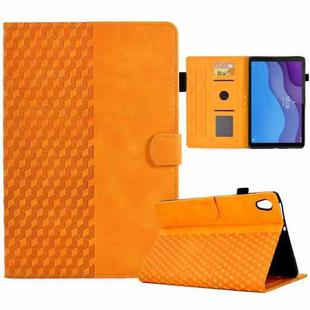 For Lenovo Tab M10 2nd TB-X306F/X306X Rhombus Embossed Leather Smart Tablet Case(Khaki)