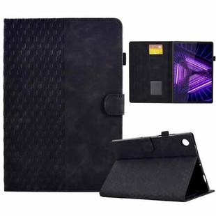 For Lenovo Tab M10 / M10 Plus FHD X606F Rhombus Embossed Leather Smart Tablet Case(Black)