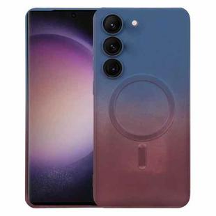 For Samsung Galaxy S22 5G Liquid TPU Silicone Gradient MagSafe Phone Case(Blue Purple)