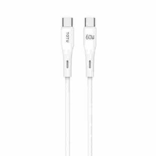 TOTU BT-022 Skin Sense Series Type-C to Type-C Silicone Data Cable, Length:1m(White)
