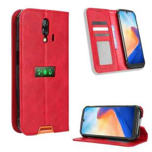 For Blackview BV7200 Magnetic Buckle Retro Texture Leather Phone Case(Red)