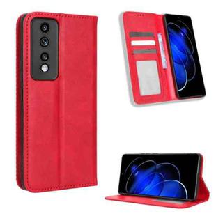 For Honor 80 GT Magnetic Buckle Retro Texture Leather Phone Case(Red)