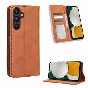 For Samsung Galaxy A34 5G Magnetic Buckle Retro Texture Leather Phone Case(Brown)