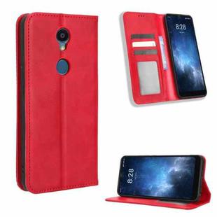 For Sharp Rouvo V Magnetic Buckle Retro Texture Leather Phone Case(Red)