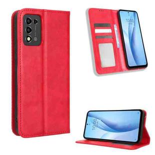 For ZTE Libero 5G III Magnetic Buckle Retro Texture Leather Phone Case(Red)