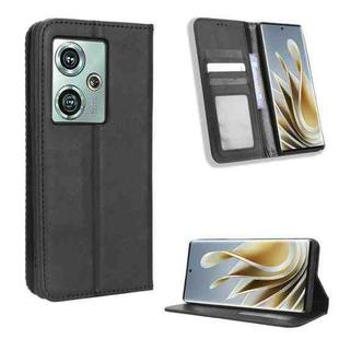 For ZTE nubia Z50 Magnetic Buckle Retro Texture Leather Phone Case(Black)