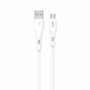 TOTU BM-007 Skin Sense Series USB to Micro-USB Silicone Data Cable, Length:1m(White)