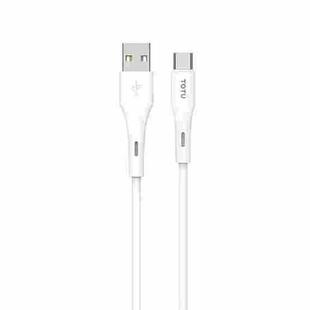 TOTU BT-023 Skin Sense Series USB to Type-C Silicone Data Cable, Length:1m(White)