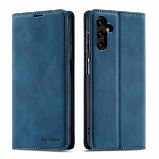 For Samsung Galaxy A14 5G Forwenw Dream Series Oil Edge Strong Magnetism Leather Phone Case(Blue)