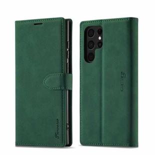 For Samsung Galaxy S23 Ultra 5G Forwenw F1 Series Matte Strong Magnetism Leather Phone Case(Green)