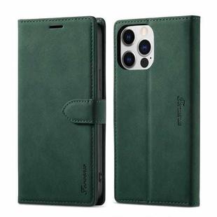 For iPhone 14 Plus Forwenw F1 Series Matte Strong Magnetism Leather Phone Case(Green)