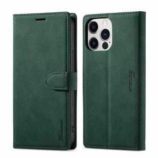 For iPhone 14 Pro Max Forwenw F1 Series Matte Strong Magnetism Leather Phone Case(Green)