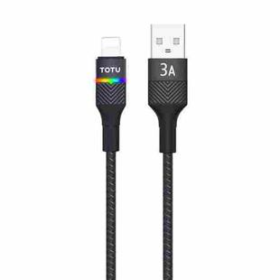 TOTU BL-016 Journey Series USB to 8 Pin Colorful Breathing Light Data Cable, Length:1.5m(Black)