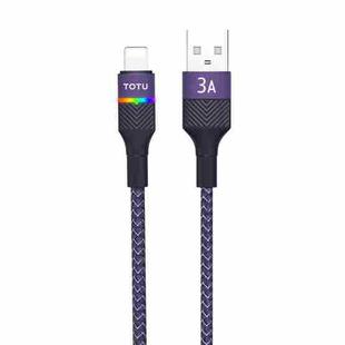 TOTU BL-016 Journey Series USB to 8 Pin Colorful Breathing Light Data Cable, Length:1.5m(Purple)