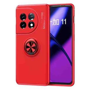 For OnePlus Ace 2 Metal Ring Holder TPU Phone Case(Red)