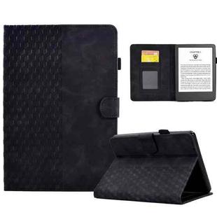 For Amazon Kindle Lite 2022 Rhombus Embossed Leather Tablet Case(Black)