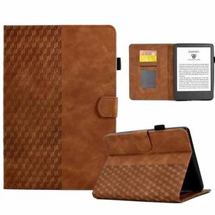 For Amazon Kindle Lite 2022 Rhombus Embossed Leather Tablet Case(Brown)
