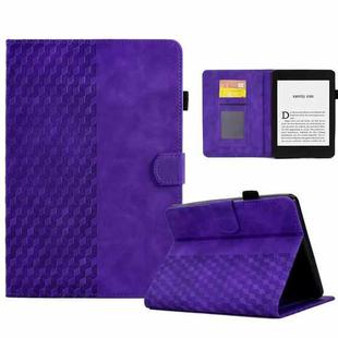 For Amazon Kindle PaperWhite 4 / 3 / 2 / 1 Rhombus Embossed Leather Tablet Case(Purple)