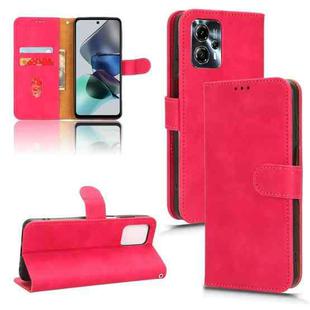 For Motorola Moto G13 / G23 / G53 Skin Feel Magnetic Flip Leather Phone Case(Rose Red)