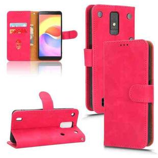 For ZTE Blade A32 Skin Feel Magnetic Flip Leather Phone Case(Rose Red)