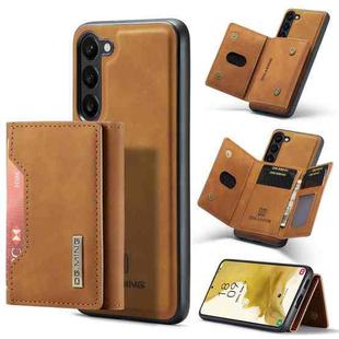 For Samsung Galaxy S23 5G DG.MING M2 Series 3-Fold Multi Card Bag + Phone Case(Brown)