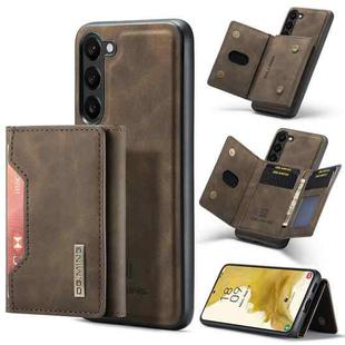 For Samsung Galaxy S23+ 5G DG.MING M2 Series 3-Fold Multi Card Bag + Phone Case(Coffee)