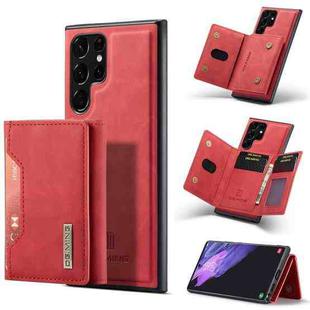 For Samsung Galaxy S23 Ultra 5G DG.MING M2 Series 3-Fold Multi Card Bag + Phone Case(Red)