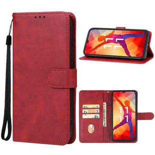 For Lava Yuva Pro Leather Phone Case(Red)