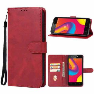 For Lava Z1 Leather Phone Case(Red)