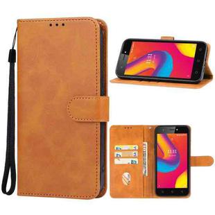 For Lava Z1 Leather Phone Case(Brown)