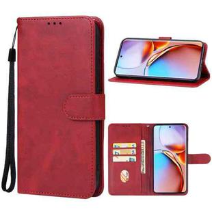 For Motorola Edge 40 Pro Leather Phone Case(Red)