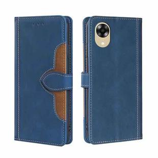 For OPPO A17k Skin Feel Magnetic Buckle Leather Phone Case(Blue)