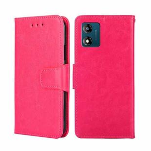 For Motorola Moto E13 4G Crystal Texture Leather Phone Case(Rose Red)