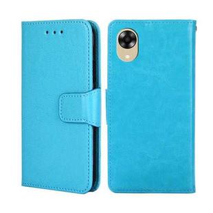 For OPPO A17k Crystal Texture Leather Phone Case(Sky Blue)