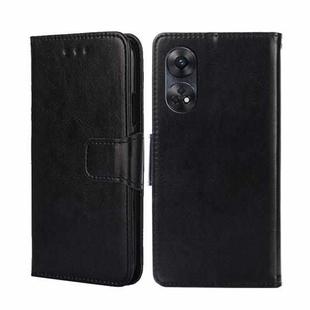 For OPPO Reno8 T 4G Crystal Texture Leather Phone Case(Black)