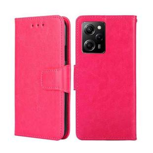 For Xiaomi Poco X5 Pro / Redmi Note 12 Pro Speed Crystal Texture Leather Phone Case(Rose Red)