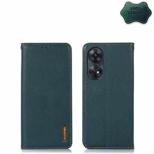 For OPPO Reno8 T 4G KHAZNEH Nappa Top Layer Cowhide Leather Phone Case(Green)