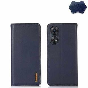 For OPPO Reno8 T 4G KHAZNEH Nappa Top Layer Cowhide Leather Phone Case(Blue)