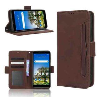 For AT&T Calypso 3 U328AA Skin Feel Calf Texture Card Slots Leather Phone Case(Brown)